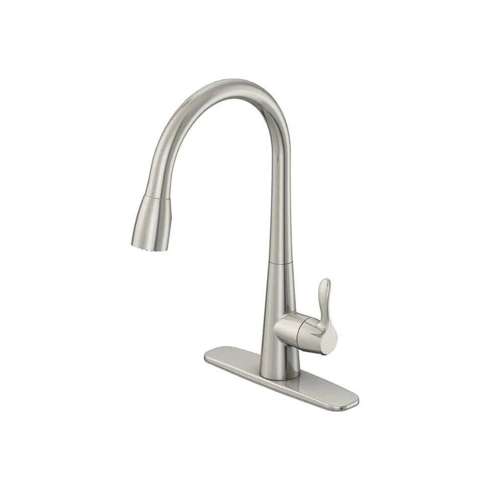 Oakbrook Vela Pulldown Kitchen Faucet One Handle Brushed Nickel