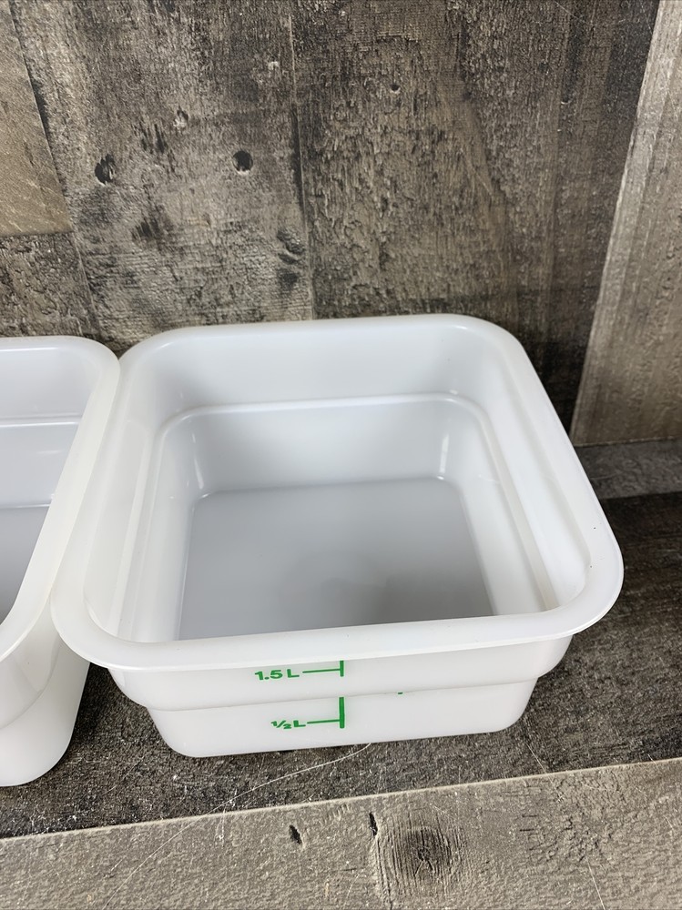 Cambro 2SFSP148 Cambro Square Container 2 Quart Capacity, White