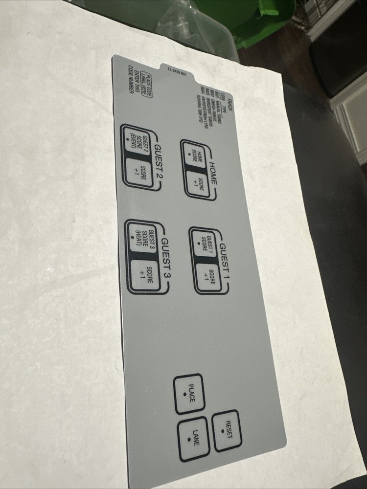 Daktronics Sport Insert for Allsport 5000 Control Console - TRACK