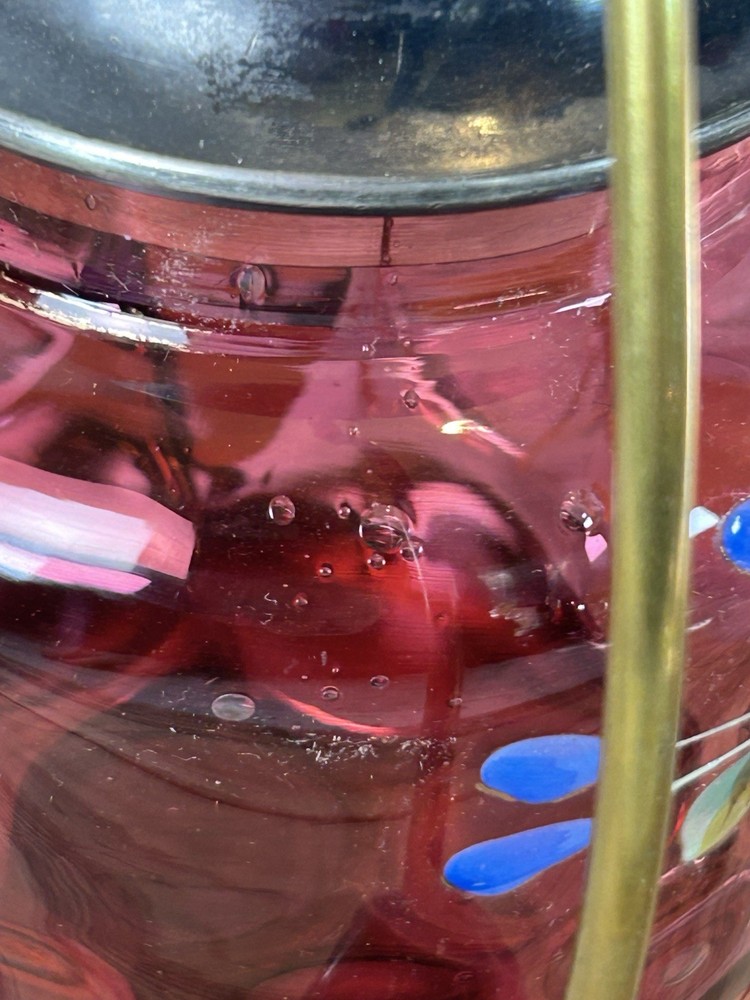 Antique Victorian Hand Painted Victorian Pickle Castor