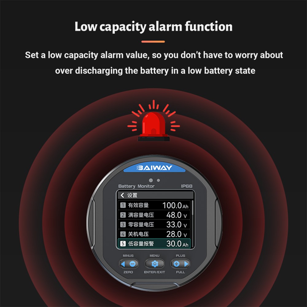 IP68 Waterproof Panel Meter DC 100V 350A Charge Discharge Test Voltage Indicator