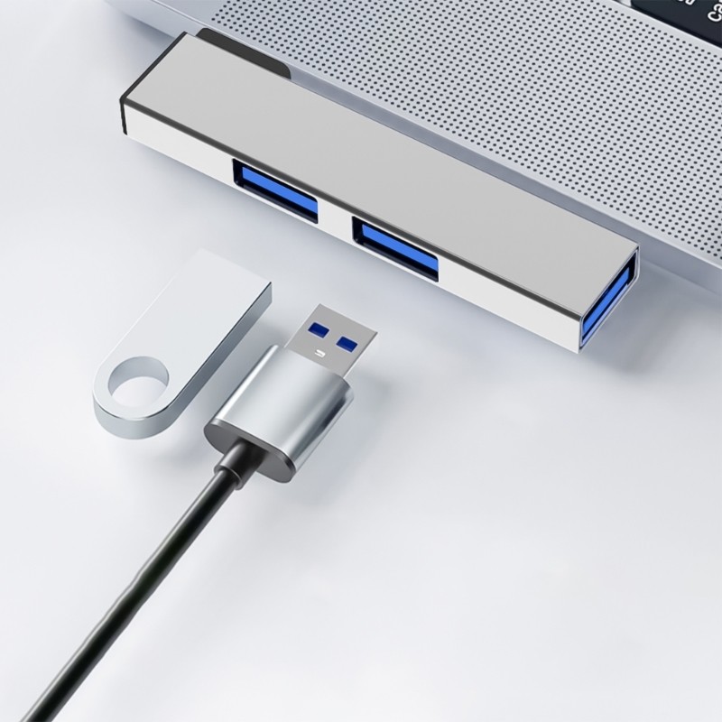 USB Type C Hub 4 Port Mini Expander for Laptop with Fast Speed Data Transfer