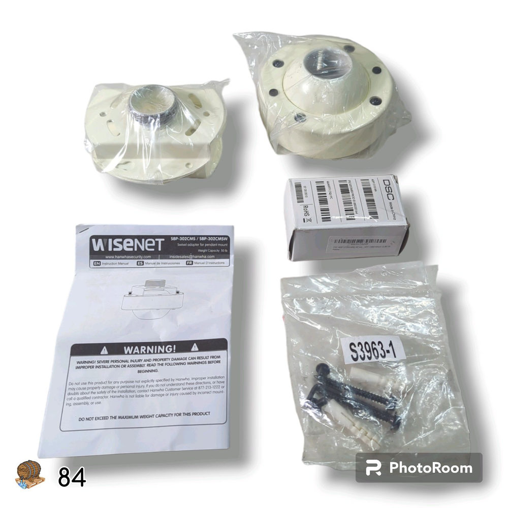 HANWHA TECHWIN SBP-302CMS Mounting Adapter Kit for Network Camera (Ivory)