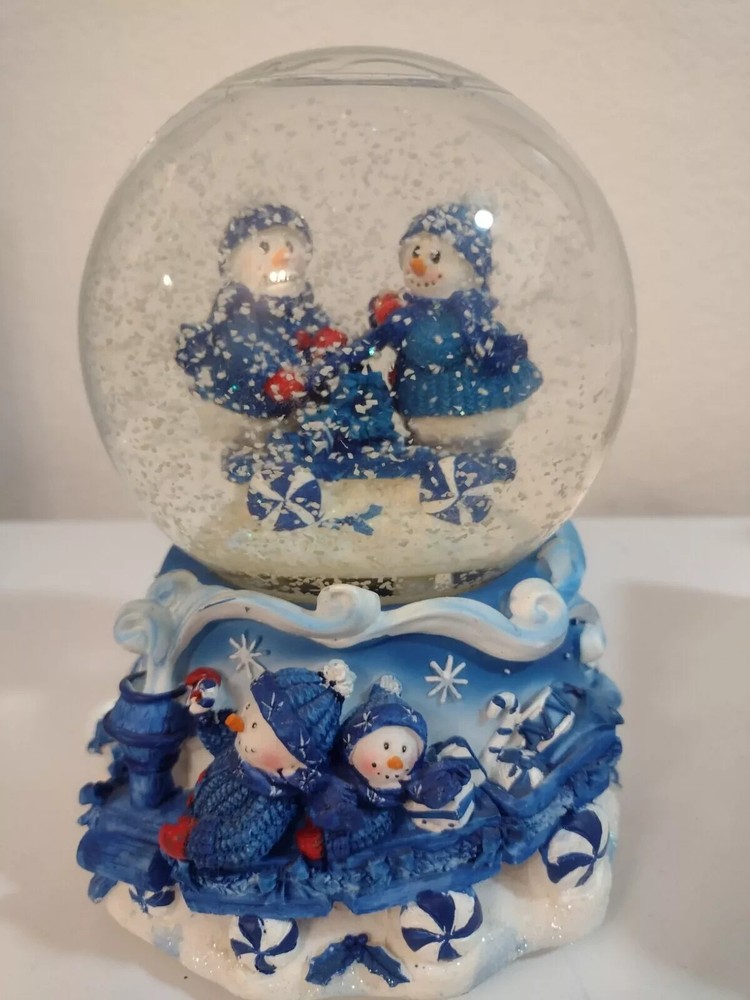 Snowman Snowglobe With Battery Powered Snowstorm.