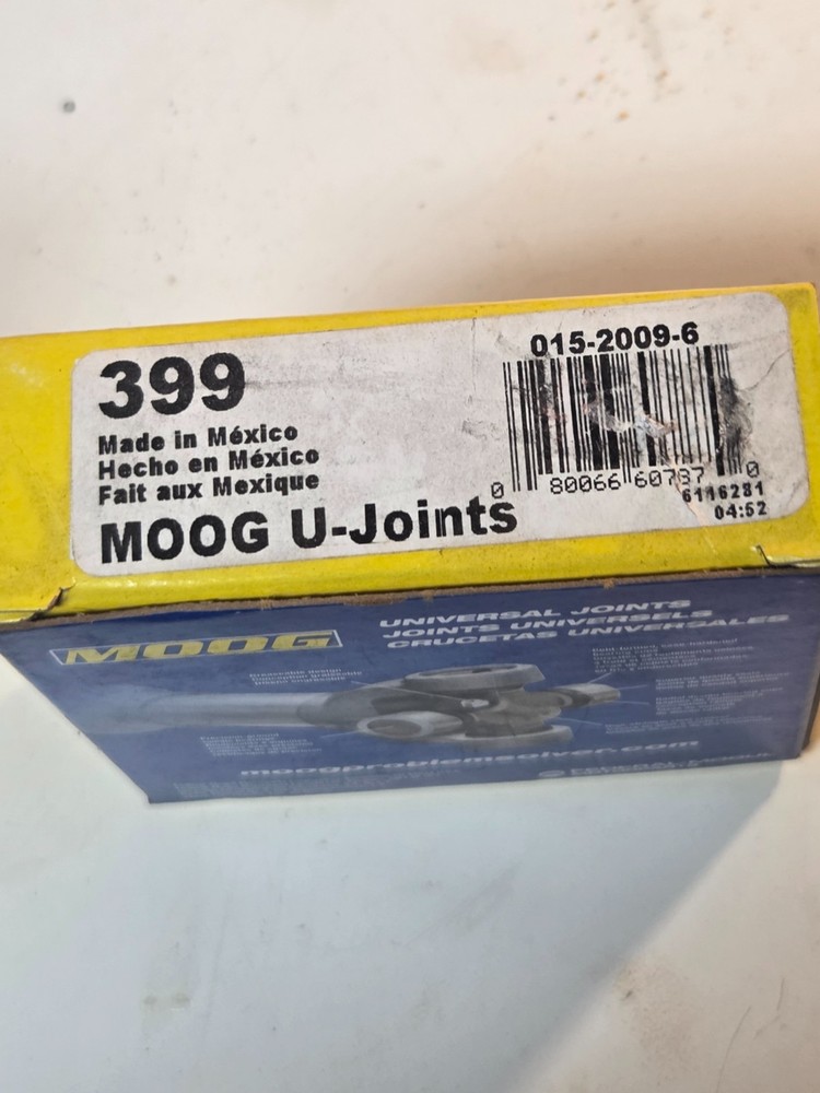 MOOG 399 Universal Joint U Joint Driveshaft Greasable OEM Replacement