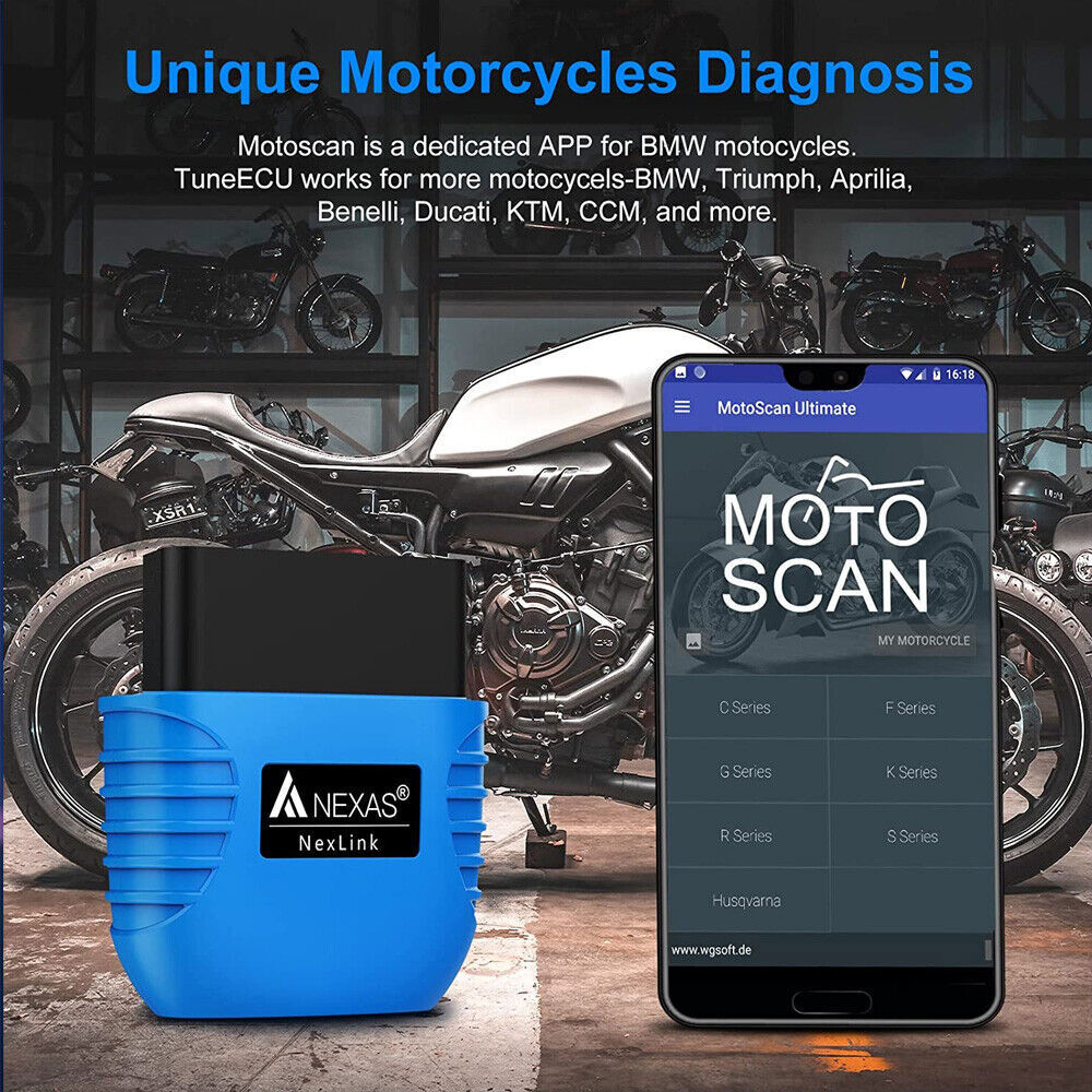 NEXAS NexLink Bluetooth 5.0 OBD2 EOBD Diagnostic Tool Scanner for iOS Android