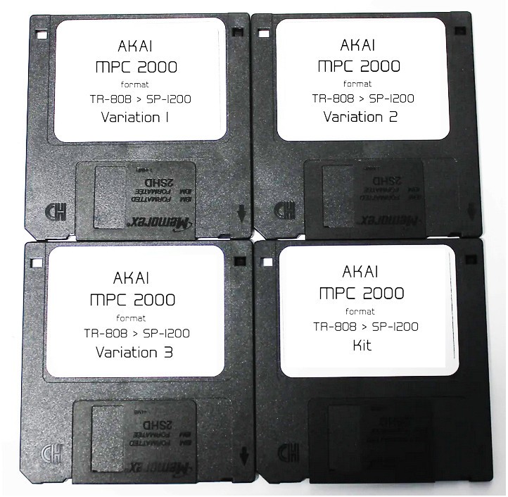 Akai MPC 2000 Format Floppy Disk Sample Library TR 808 Drums Sampled Into SP1200