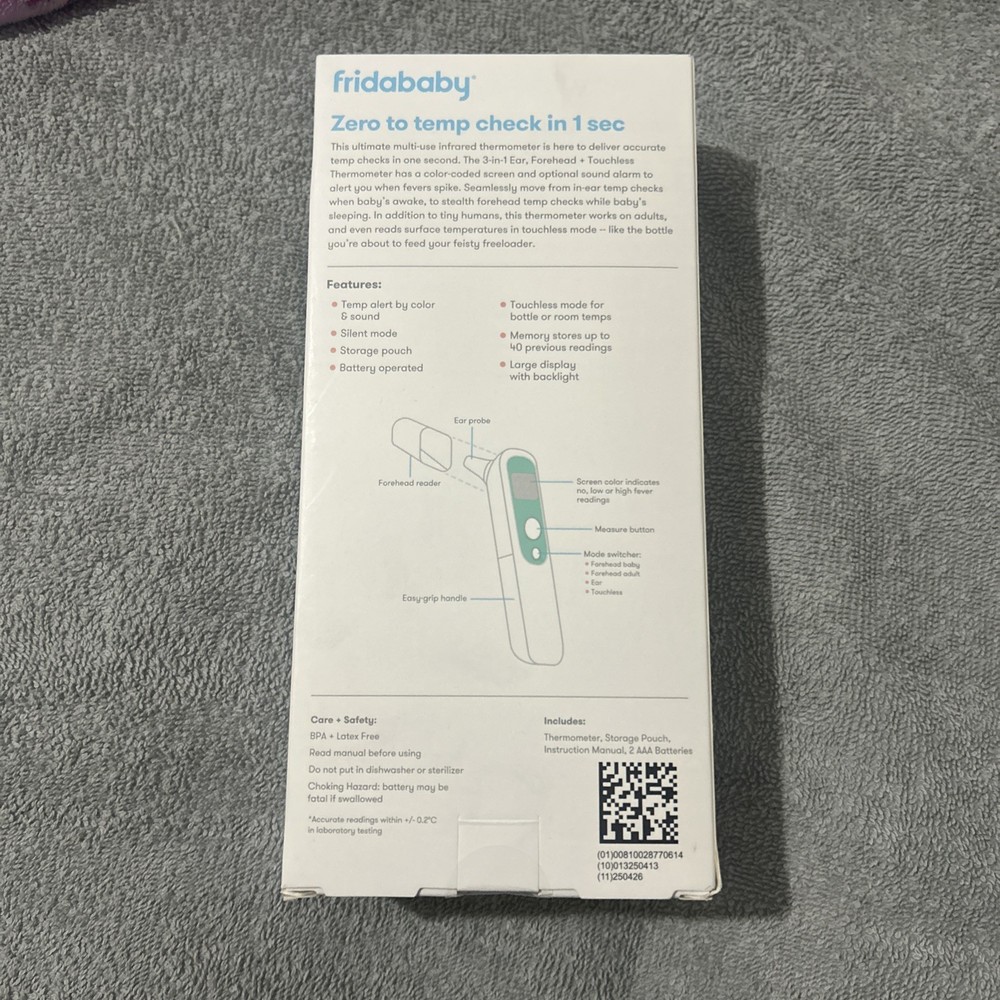 FridaBaby Forehead Thermometer - White