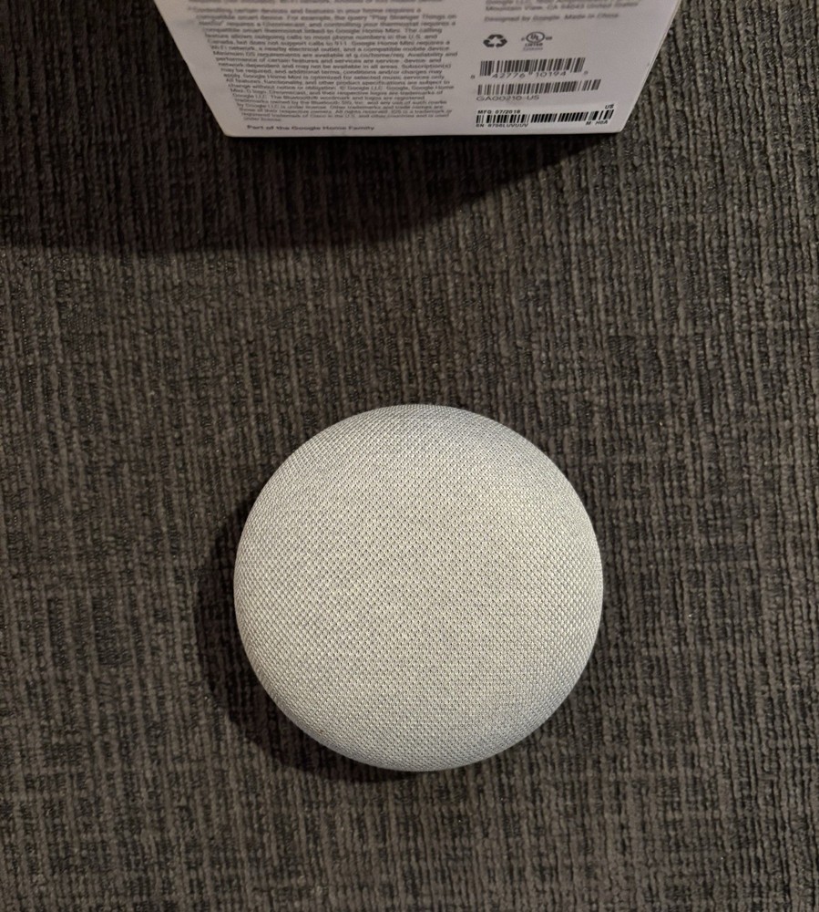 Google Home Mini Smart Speaker with Google Assistant - Chalk (GA00210-US)