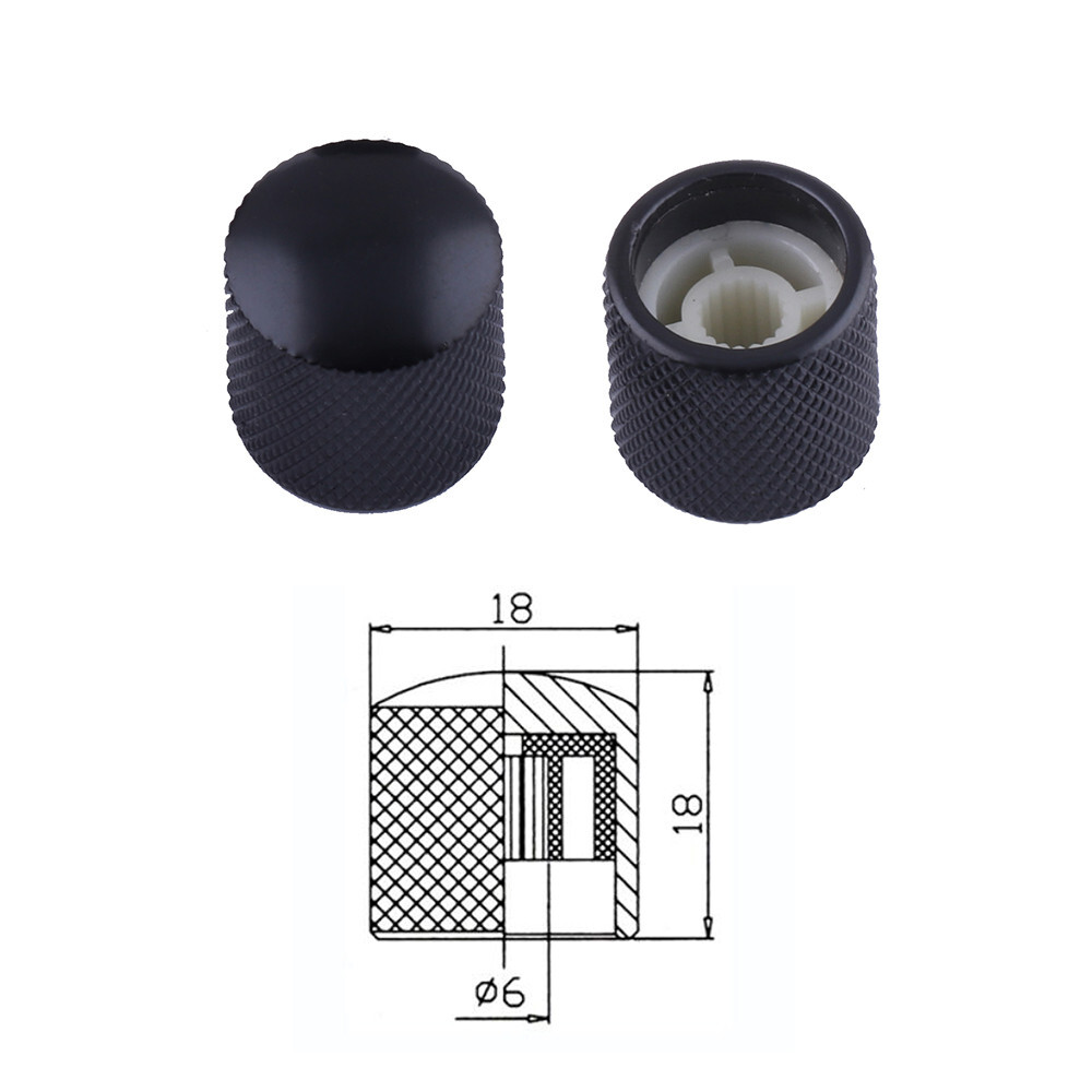 Guitar Speed Control Knobs Volume Tone Knobs for Fender Tele or Bass 4pcs Black