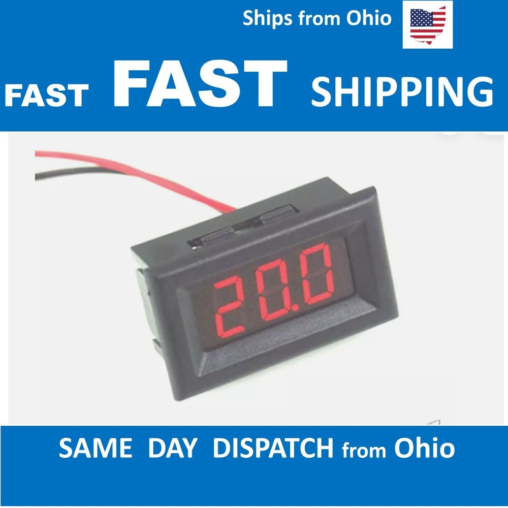 12V volt meter car audio dash mount R