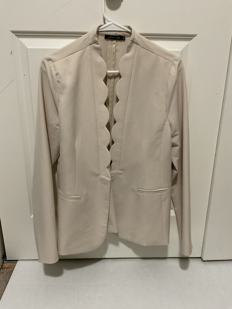 Doe & Rae Beige Jacket - Size Medium - Pre-owned