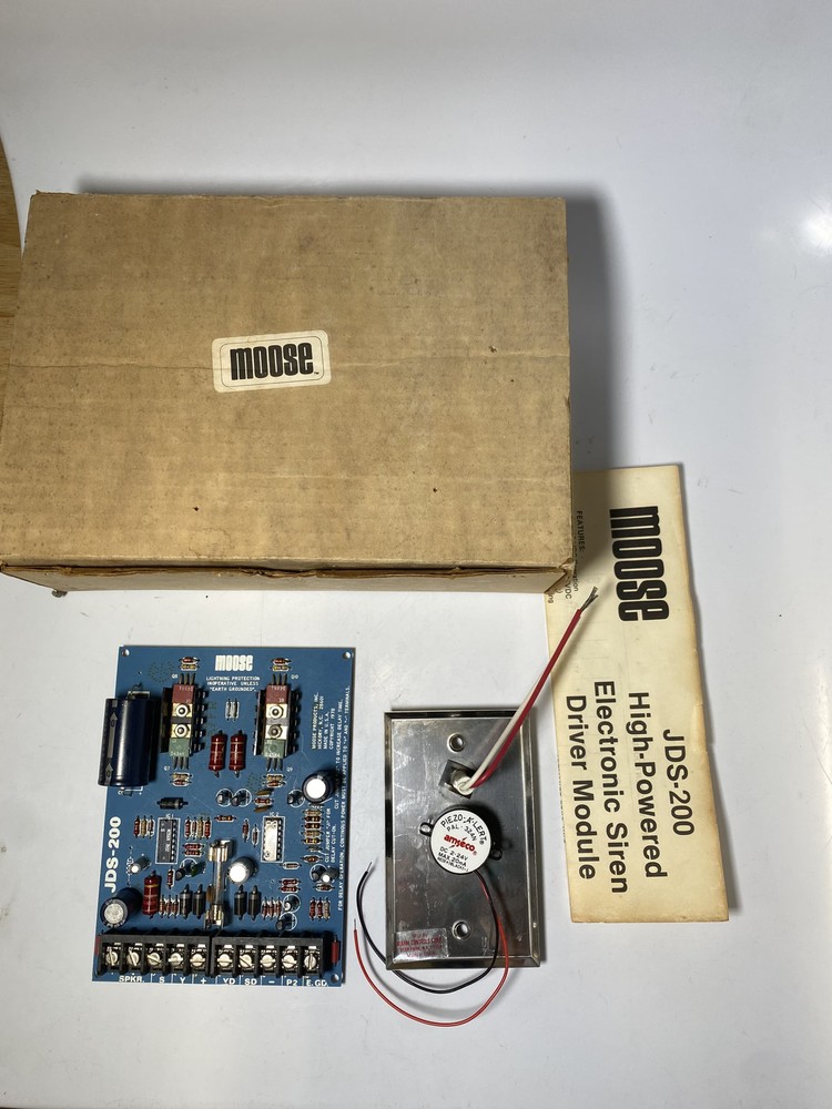 MOOSE JDS-200 High Powered Electronic Siren Driver Module New-Opened