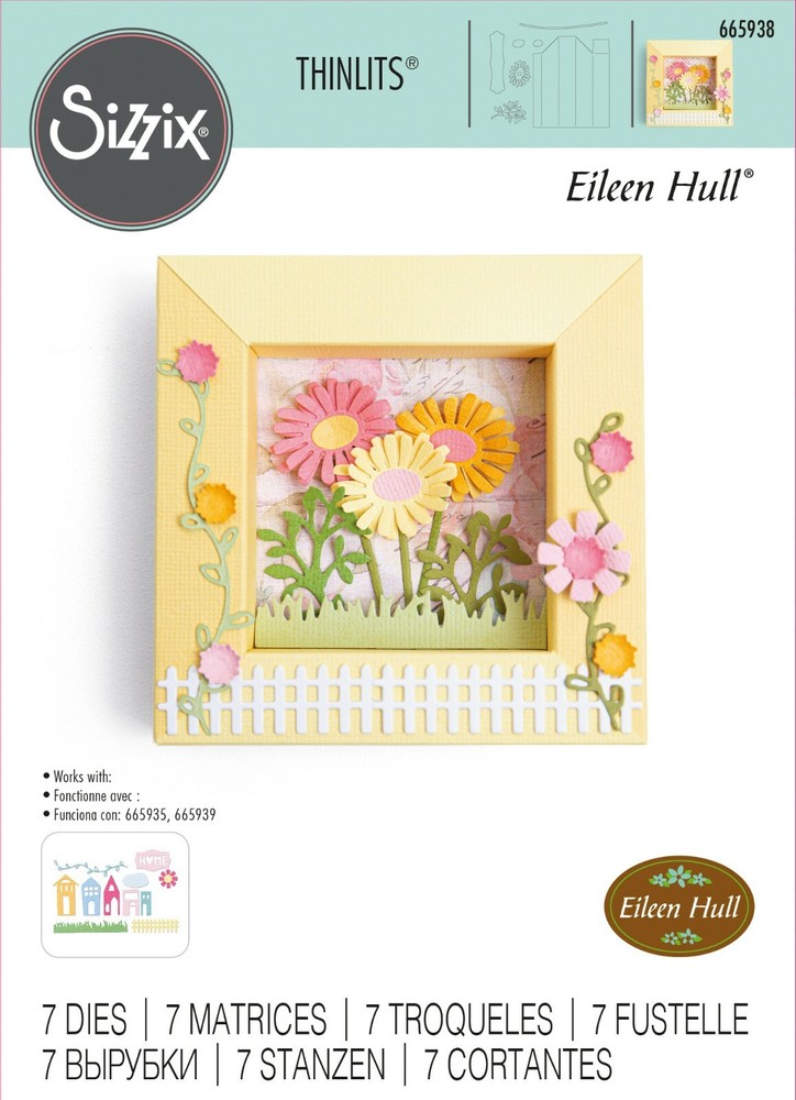 New Retired Sizzix Thinlits 7pc Shadow Box Frames #1 #665938 MSRP $24.99  Holtz