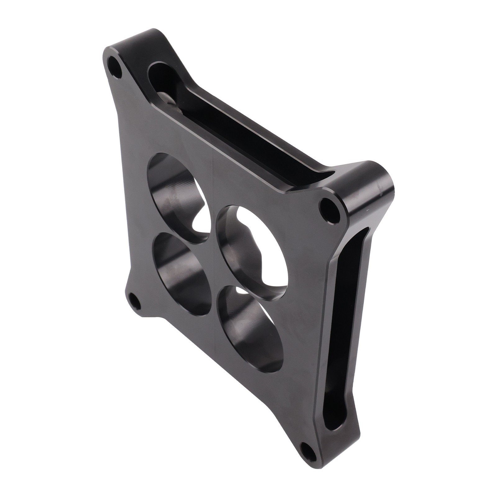 New 1"Thick Aluminum 4150 CNC Machined Carburetor Spacer Square Bore 4 Port BLK