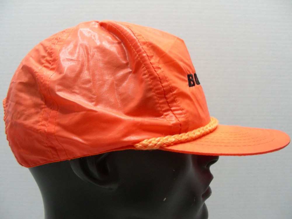BOEING - Bright Orange - Nylon - One Size Adjustable SNAPBACK Baseball Cap Hat!