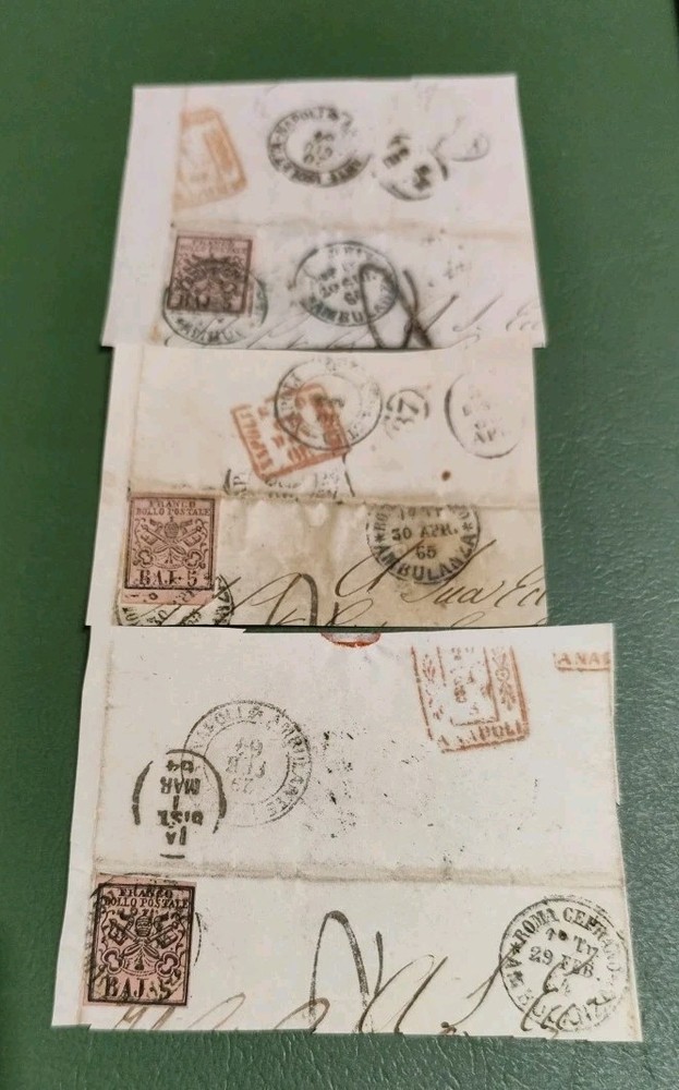 5 Baj. Three fragments. Different Colors.