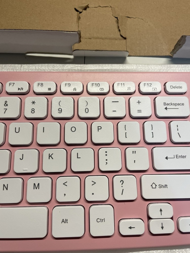 mini pink wireless keyboard and mouse 100% Tested WORKS