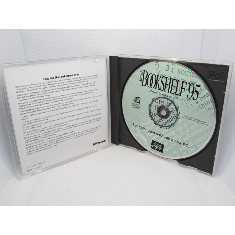 Microsoft Bookshelf ‘95 Edition Designed for Mac OS