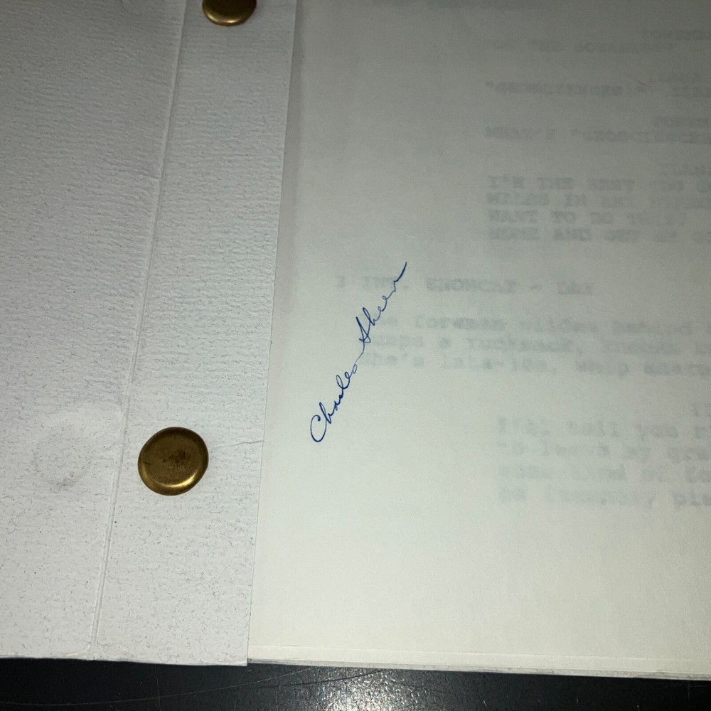 THE ARRIVAL (1996) David Twohy / Charlie Sheen Sci-Fi / Prod. Co. Script +Notes!