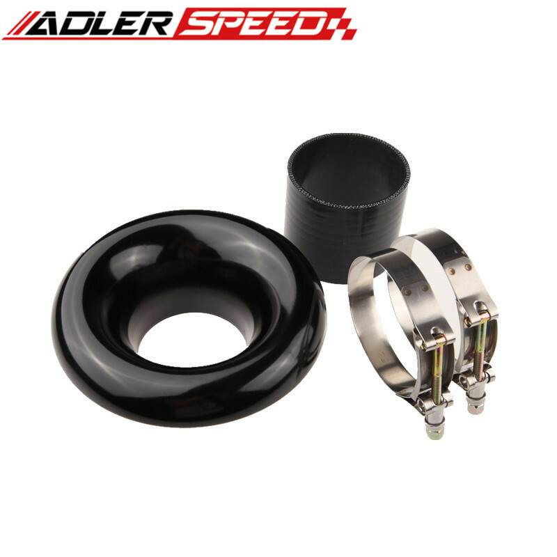 3" Universal Black Velocity Stack For Cold/Ram Engine Air Intake/Turbo Horn