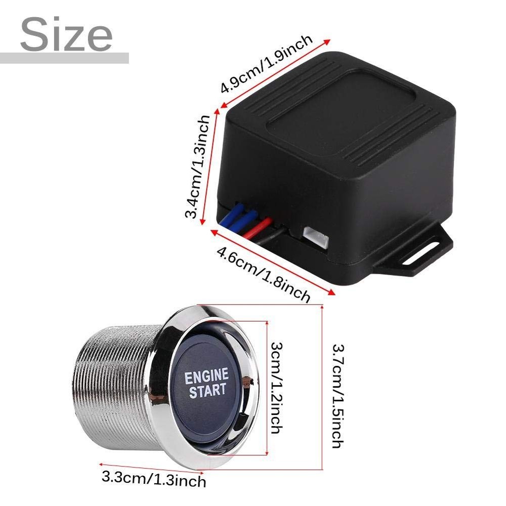 Universal 12V LED Car Engine Start Push Button Start Switch Ignition Starter(...