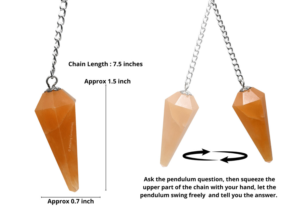 Red Aventurine Dowsing Crystal Pendulum