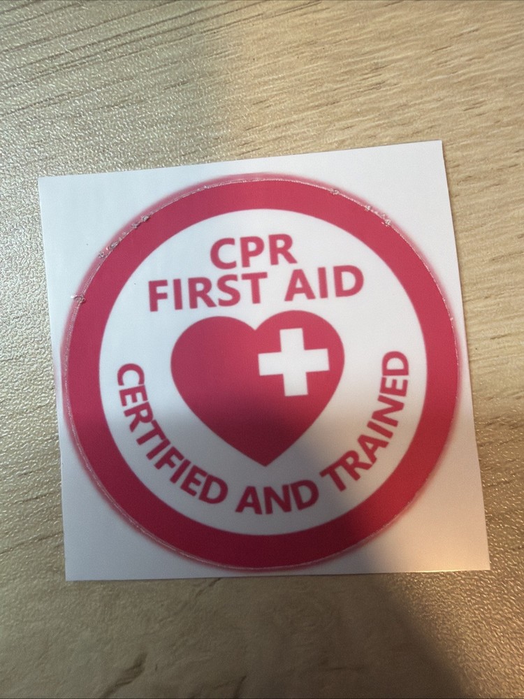First Aid and CPR 2” Round Sticker