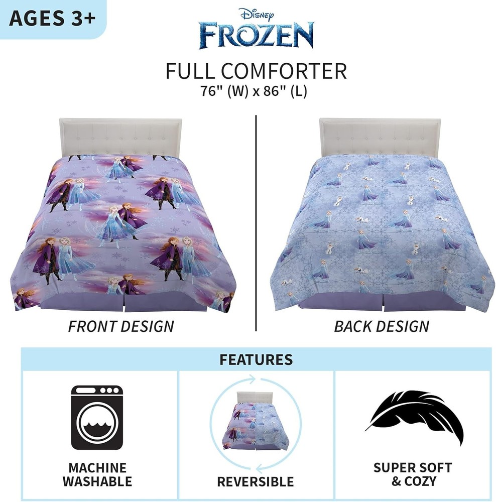 Disney Frozen 2 "Snowflake Magic" Full Comforter