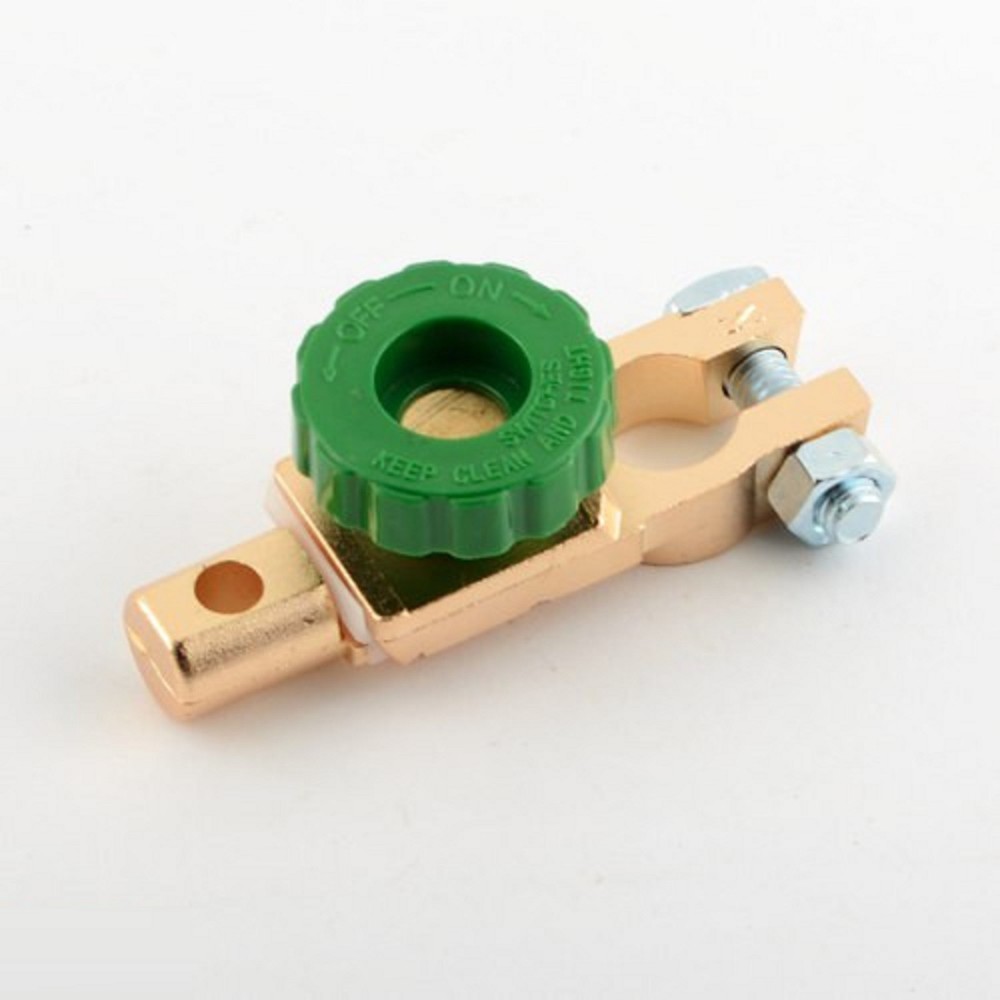2x Auto Battery Link Terminal Quick Cut-off Disconnect Master Kill Switch Brass