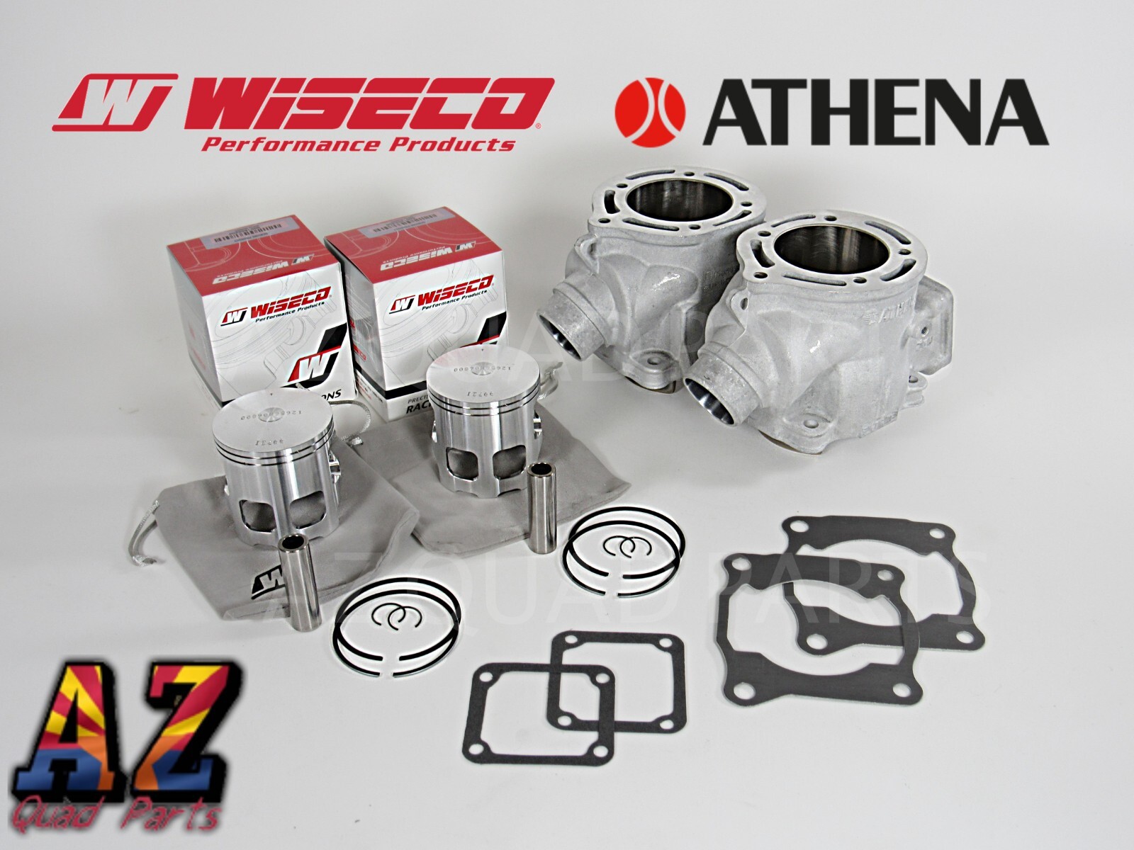 Yamaha Banshee 350 Stock Bore Cylinders Wiseco Pistons Top End Gasket Rebuild