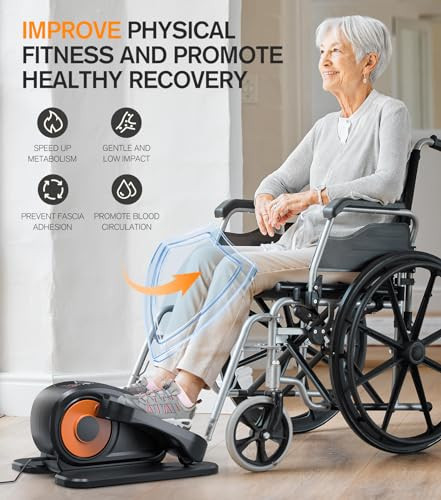YOLID ET0001 Under Desk Elliptical Machine, 5 Adjustable Speed, Remote Control