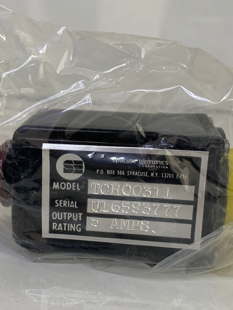 Syracuse Electronics / Time Delay Relay / TCR00311 / 5 AMPS