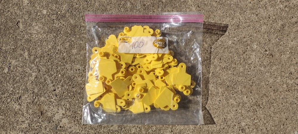 Allflex Medium Cattle Tags-Yellow