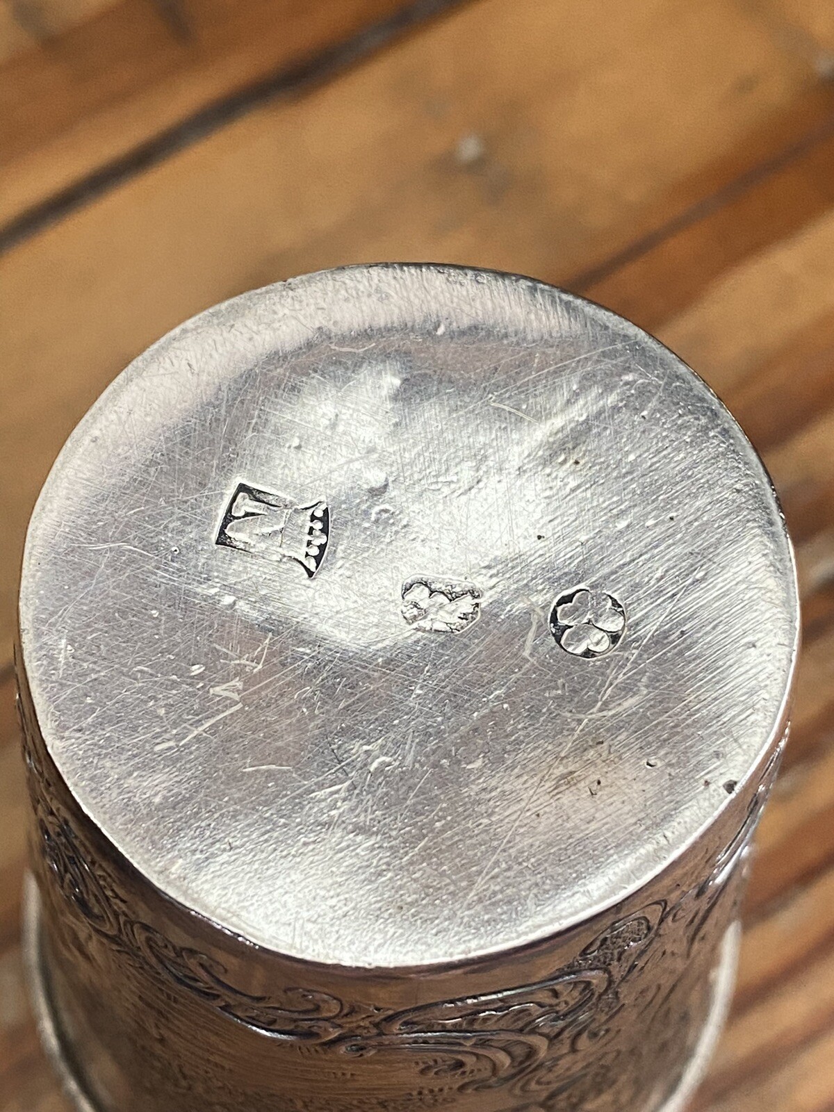 Ludwig Neresheimer German Hanau Repousse Silver Cup 3 Inch