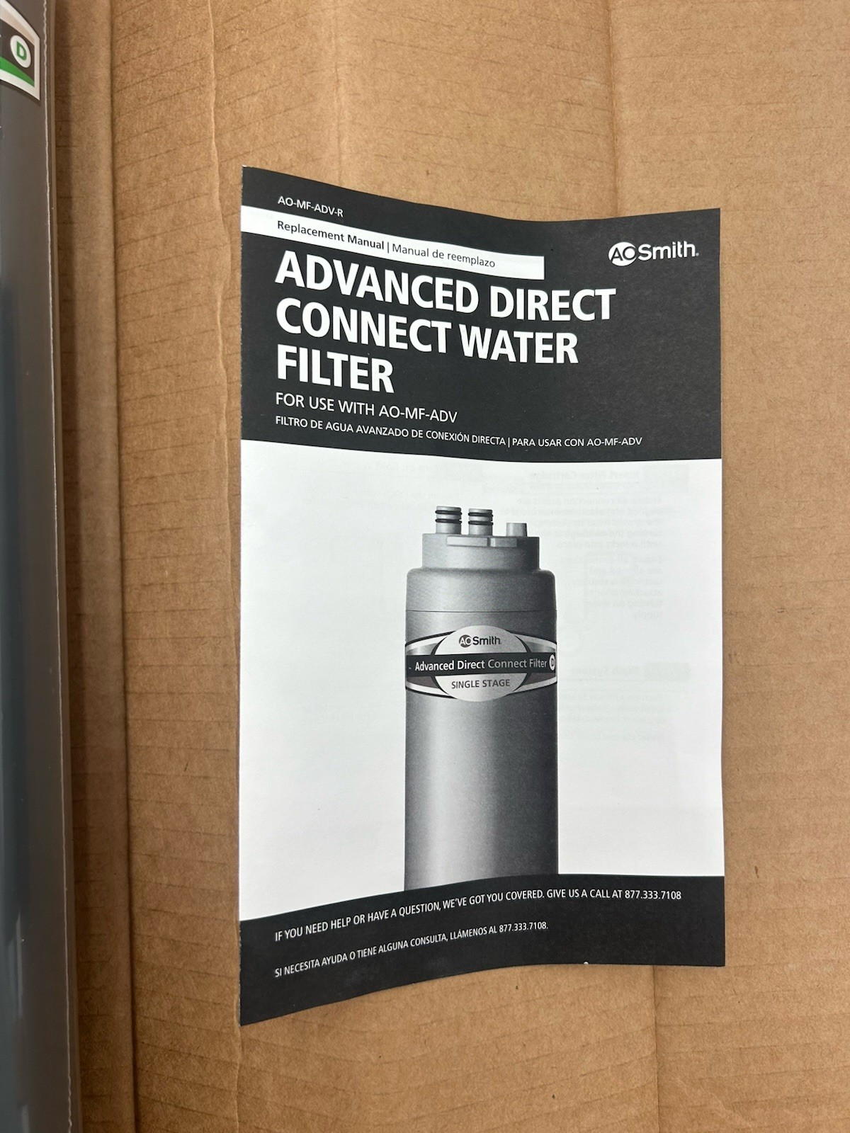 AO Smith Advanced Direct Connect Under Sink Replacement Filter for AO-MF-ADV R
