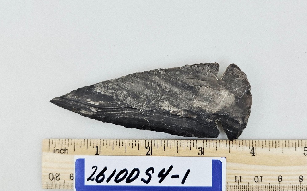 4" Spearhead - Lance Head - Drill Point - Hand Knapped Agate