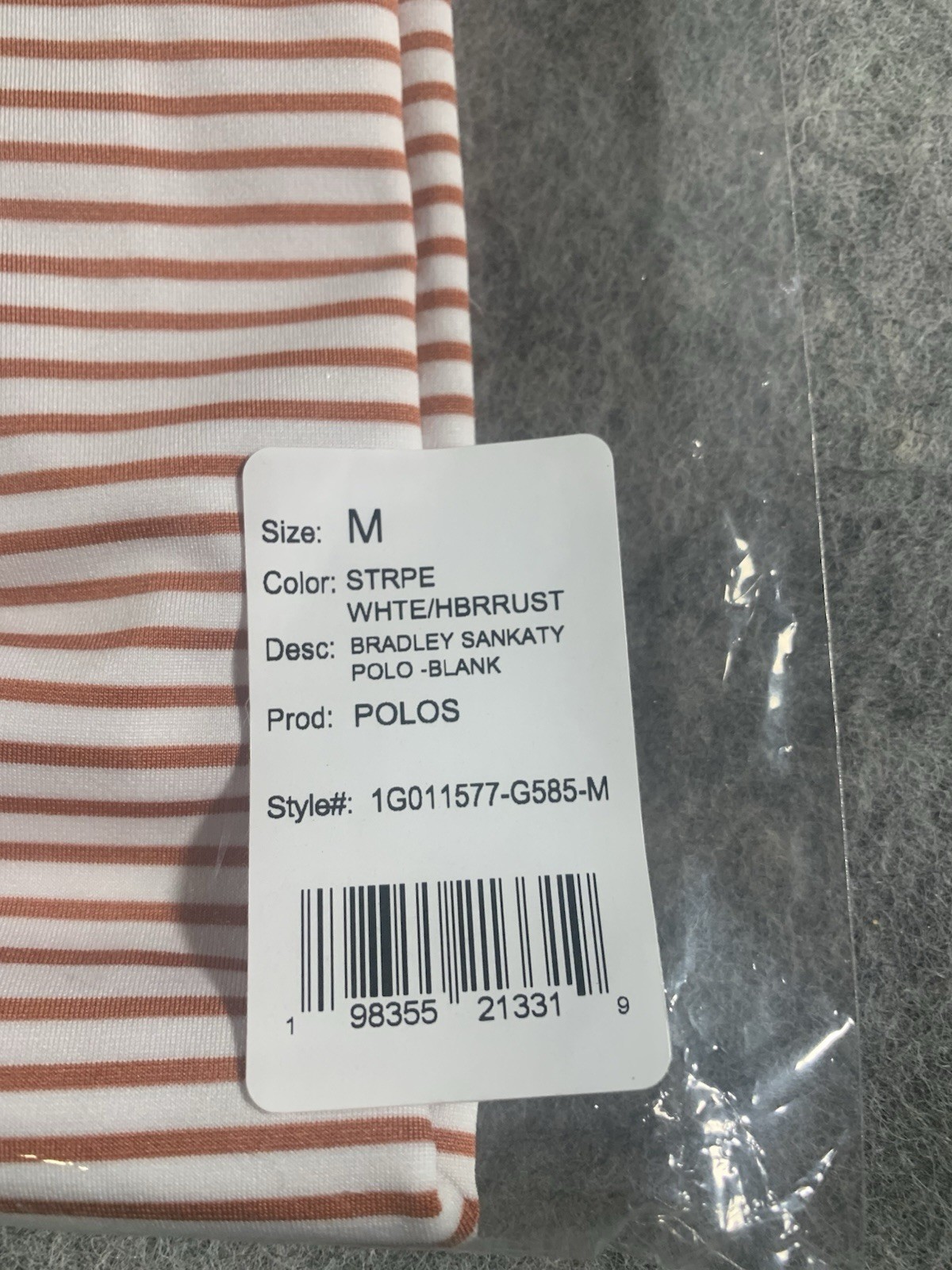 NWT Vineyard Vines Performance Golf Red / White Striped Polo Shirt Mens Size M