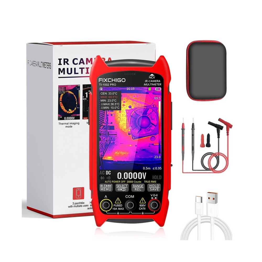 2 in 1 Thermal Imaging with 20000 Counts Multimeter Function Infrared Camera ...