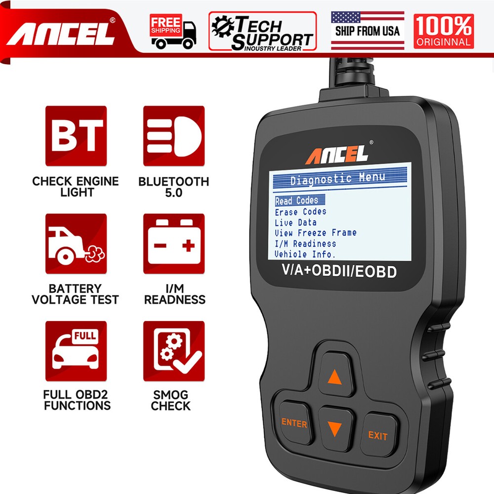 ANCEL AD310 BT Bluetooth OBD2 Scanner Battery Engine Code Reader for iOS Android
