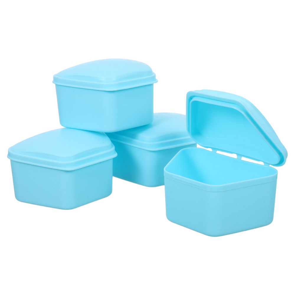 4 Pcs Case for Retainers Container Denture Holder