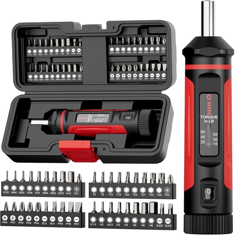 41PCS Torque Screwdriver Set Precision 1/4" Drive Durable S2 Bits Storage Case