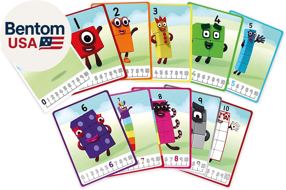 Mathlink Cubes Numberblocks 1-10 Activity Set, 30 Preschool Learning Activities,
