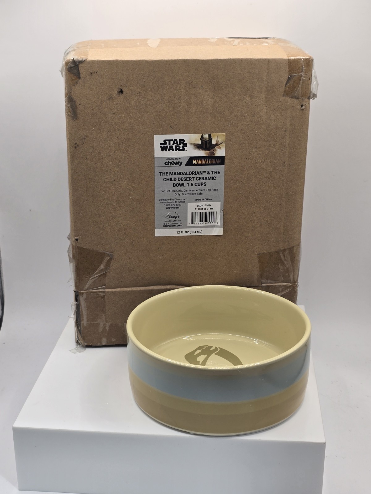 Disney Star Wars The Child Mandalorian Ceramic Pet Bowl 1.5 Cups - 12oz - New