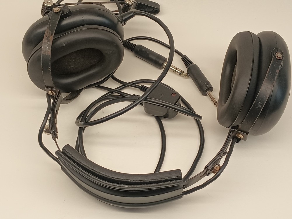 Flightcom aviation headset dual plug