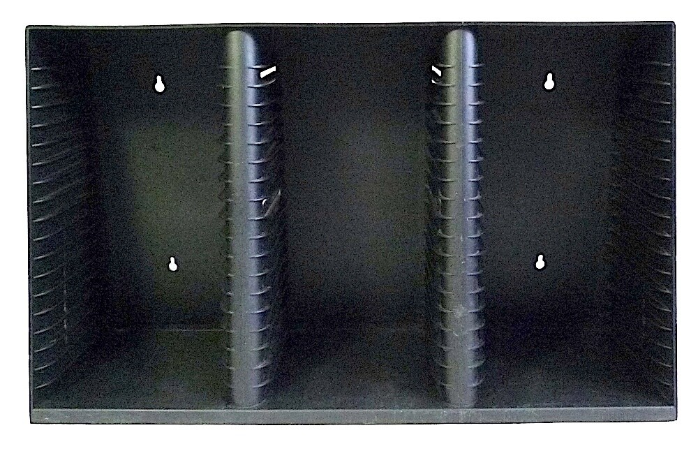 Black 60 CD Holder Stackable Wall-Mountable Organizing Shelf Storage Rack (B)