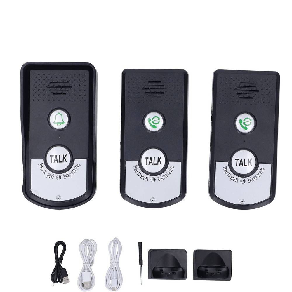 Intercoms Wireless for Home 1500 Meters 2 Charging Methods Wireless Intercom ...