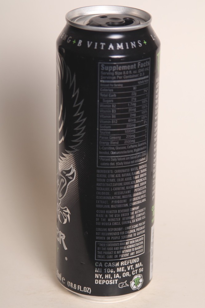 Import Monster Energy Can - 550ml Empty 2009