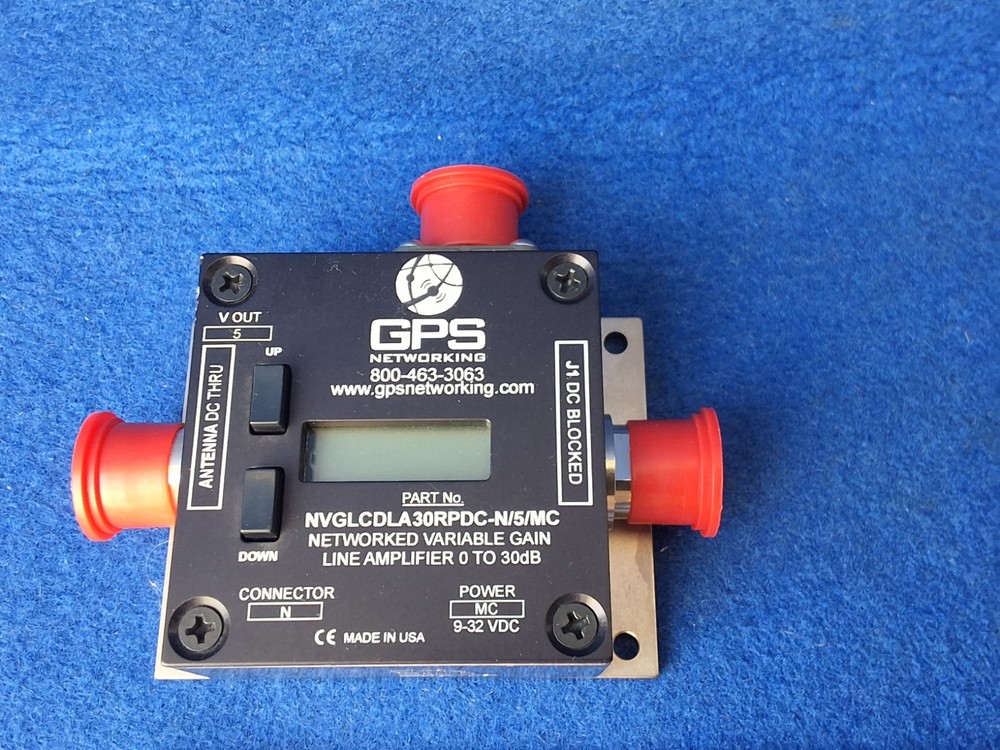 GPS Networking NVGLCDLA30PRDC-N/5/MC Networked Variable Gain Amplifier 0-30dB.