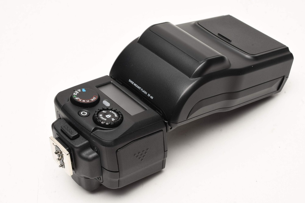 Fujifilm EF-60 Shoe Mount Flash, in case + stand + diffuser, Mint-